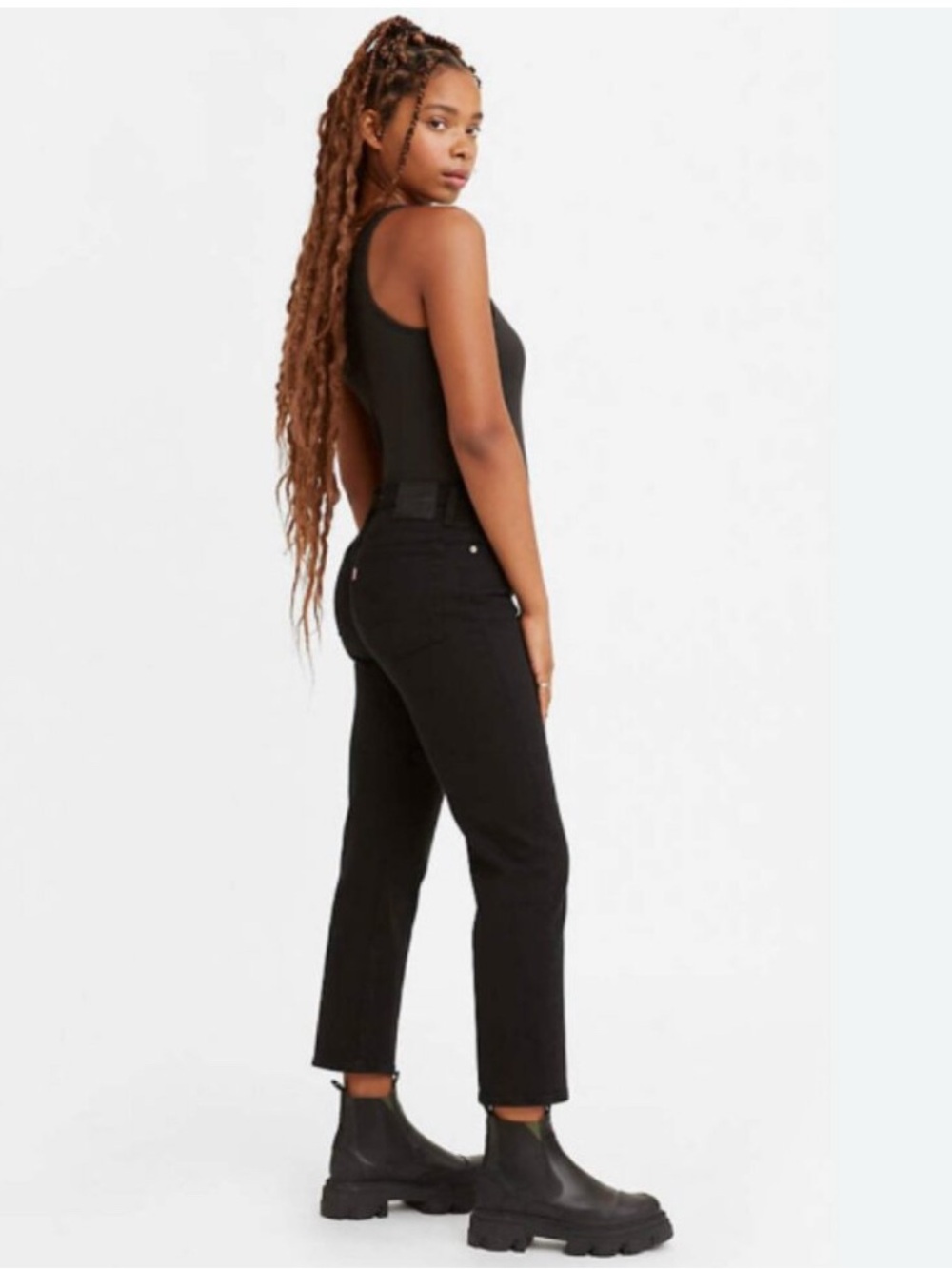 Levi's Wedgie Straight Leg Women's Jeans in Black 32 - Picture 13 of 14